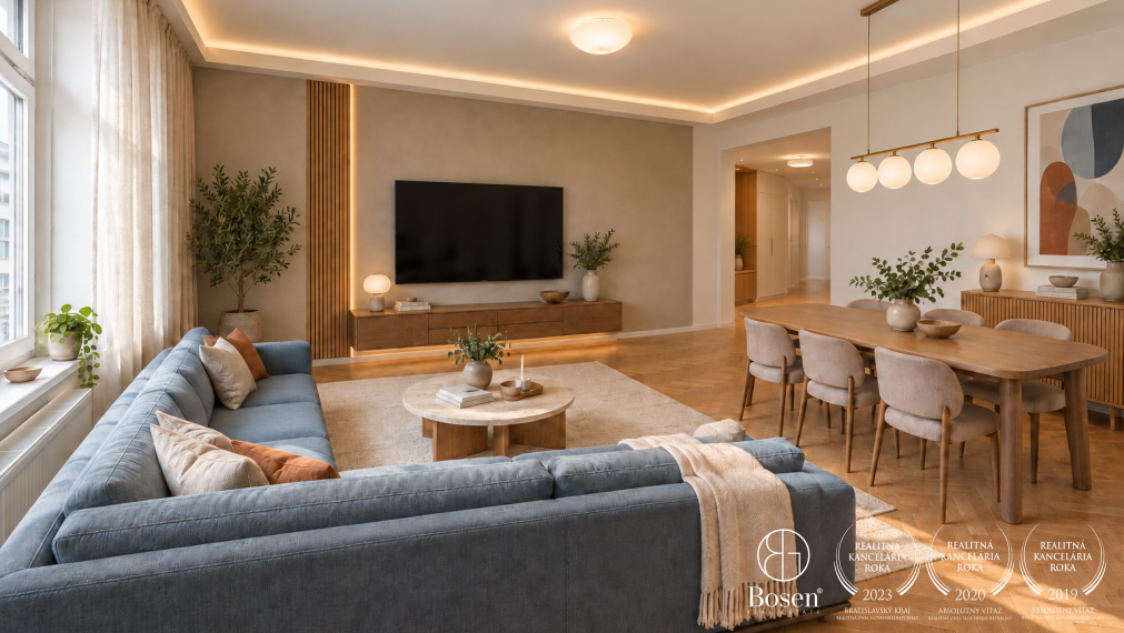 BOSEN | Mestské bývanie s charakterom, 3-izbový byt, 90 m², Dunajská, Staré Mesto