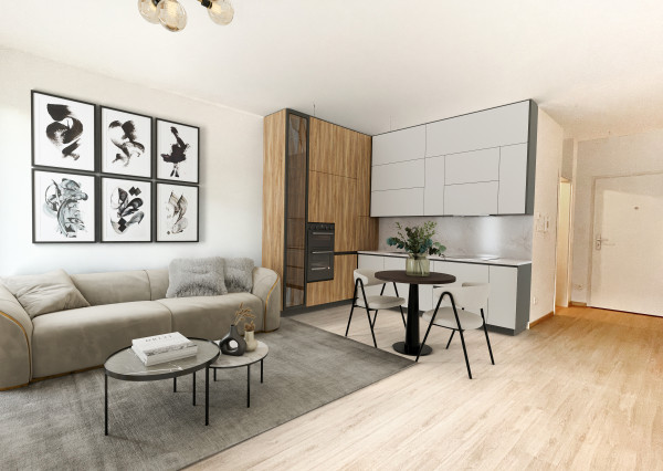 PREDANÉ BOSEN | 1 izbový slnečný byt s balkónom v projekte GALVANI HOME, 32.57 m2