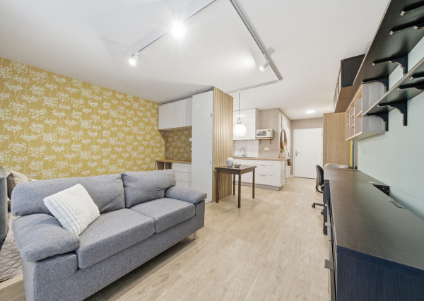 BOSEN | Praktický 1 izbový byt s veľkým balkónom, Rustaveliho ul., Rača-BA