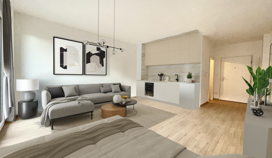 BOSEN | 1 izbový slnečný byt s balkónom v projekte GALVANI HOME, 33m2
