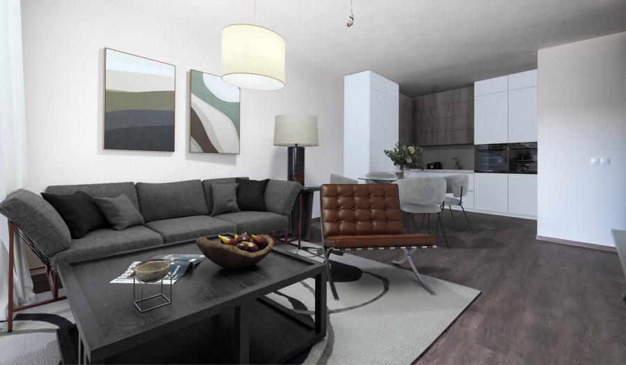 BOSEN | Predaj 2 - izbový byt s balkónom a garážovým státim, 54 m2, Rezidencia Tabáň, Nitra