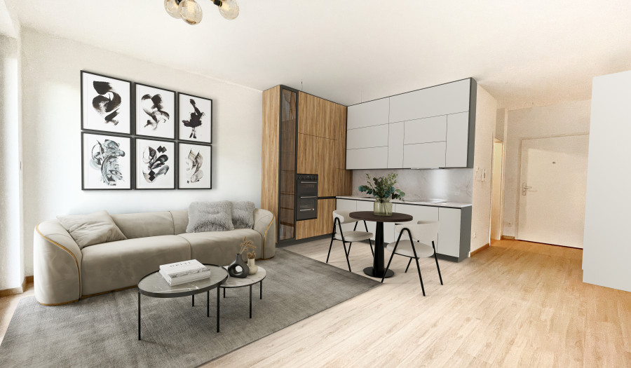 REZERVOVANÉ BOSEN | 1 izbový slnečný byt s balkónom v projekte GALVANI HOME, 32.57 m2