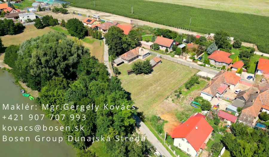 BOSEN | Na predaj jedinečný pozemok priamo na brehu Malého Dunaja – Jahodná