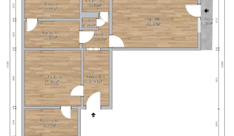 BOSEN | Pôvodný stav 4 izb byt s logiou Ružinov, 74 m2