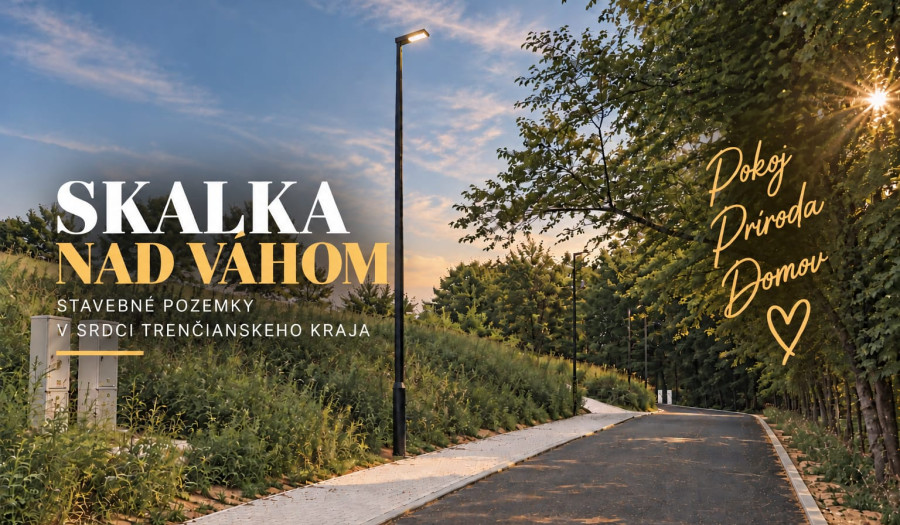 BOSEN | 32 lukratívnych pozemkov 654 – 1.142 m², Skalka nad Váhom, Trenčín
